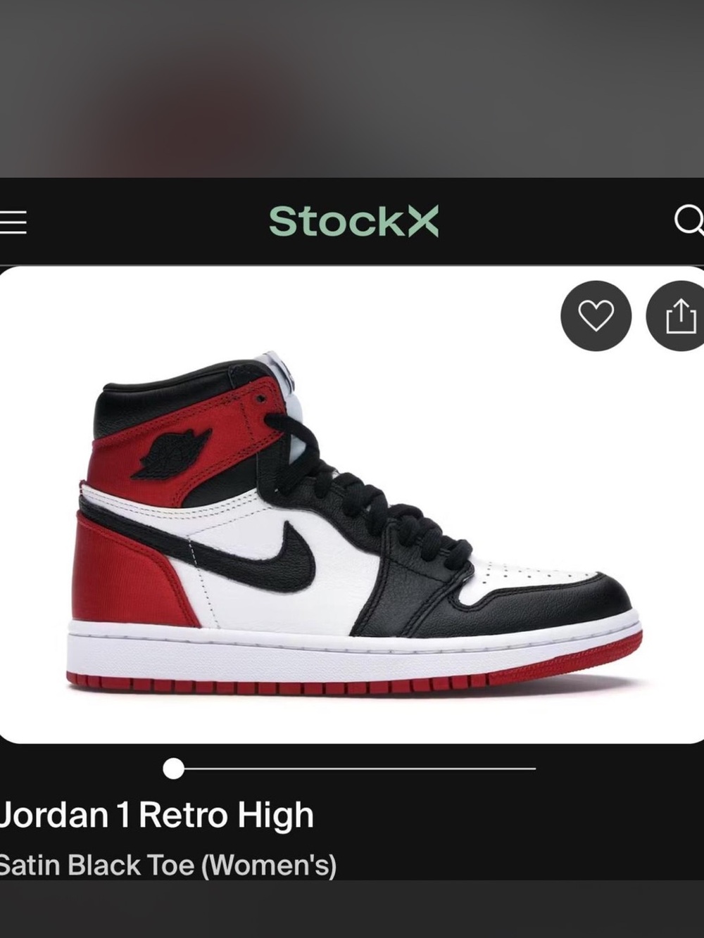 Nike Air Jordan 1 Retro High - White/Black/Satin Red